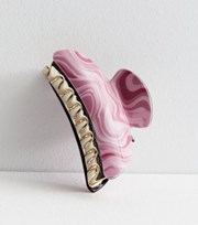 New Look Lilac Marble Swirl Bulldog Claw Clip
